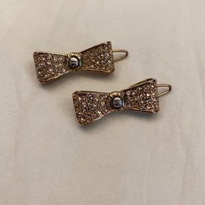 Henri Bendel rose gold hair clips